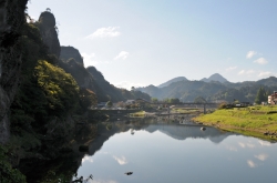 耶馬渓・青の洞門