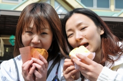 高千穂〜阿蘇「B級ご当地グルメ」食べ歩きドライブ・道の駅・高千穂「ミルクシフォン、カプチーノシフォン」