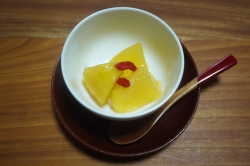 普門寺・マクロビ料理リンゴの蜜煮