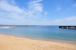 別府現代芸術フェスティバル2012 別府混浴温泉世界 内覧バスツアー 餅ヶ浜桟橋 クリスチャン・マークレー『火と水』