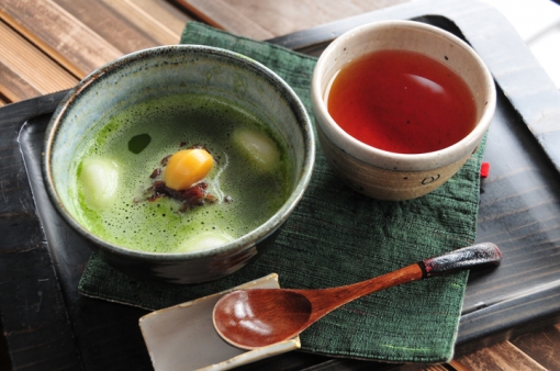 雑貨＆カフェ民・白玉抹茶ぜんざい