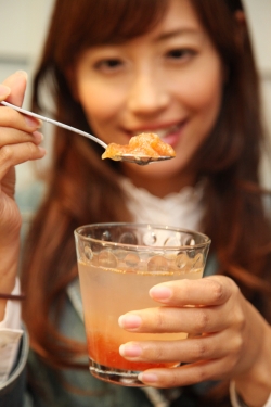 ここちカフェむすびの・いちじくソーダ