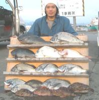 西ハエ　瀬口氏　クロ,チヌ,鯛(1～1,65kg)