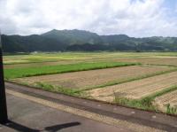 運動公園駅のホームから見た風景